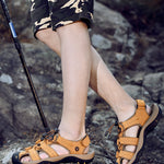 Leather Men Sandals - Men's Shoes