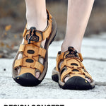 Leather Men Sandals - Men's Shoes