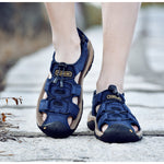 Leather Men Sandals - Men's Shoes