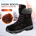 Women's Leather Snow Boots - Men's Shoes