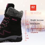Women's Leather Snow Boots - Men's Shoes
