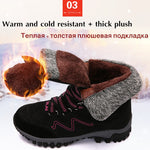 Women's Leather Snow Boots - Men's Shoes