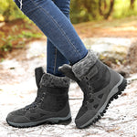 Women's Leather Snow Boots - Men's Shoes
