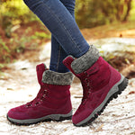Women's Leather Snow Boots - Men's Shoes