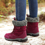 Women's Leather Snow Boots - Men's Shoes
