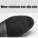 Leather Double Buckles Shoes - Men's Shoes