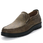 Leather Flat Shoes - Men's Shoes