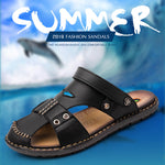 Leather Slippers - Men's Shoes
