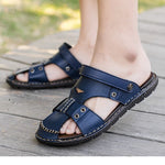 Leather Slippers - Men's Shoes
