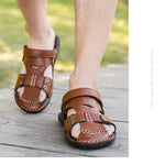 Leather Slippers - Men's Shoes