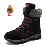 Women's Leather Snow Boots - Men's Shoes