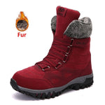 Women's Leather Snow Boots - Men's Shoes