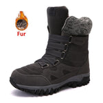 Women's Leather Snow Boots - Men's Shoes