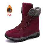 Women's Leather Snow Boots - Men's Shoes