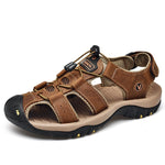 Leather Men Sandals - Men's Shoes
