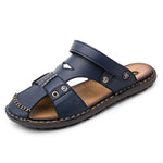 Leather Slippers - Men's Shoes