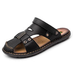 Leather Slippers - Men's Shoes