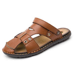 Leather Slippers - Men's Shoes